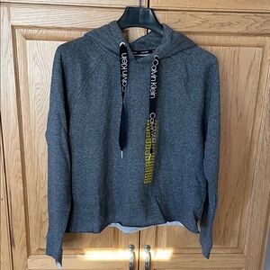 NWT Calvin Klein Cropped Hoodie in Grey size Medium